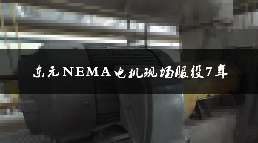 東元NEMA電機(jī)服役7年，運(yùn)行狀態(tài)良好，現(xiàn)場(chǎng)檢測(cè)運(yùn)行狀態(tài)